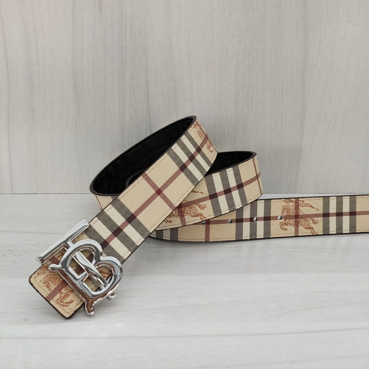 Men's Big Brand Belt Letter Buckle Smooth Buckle Casual All-match Teenager Internet-famous Same-style Belt