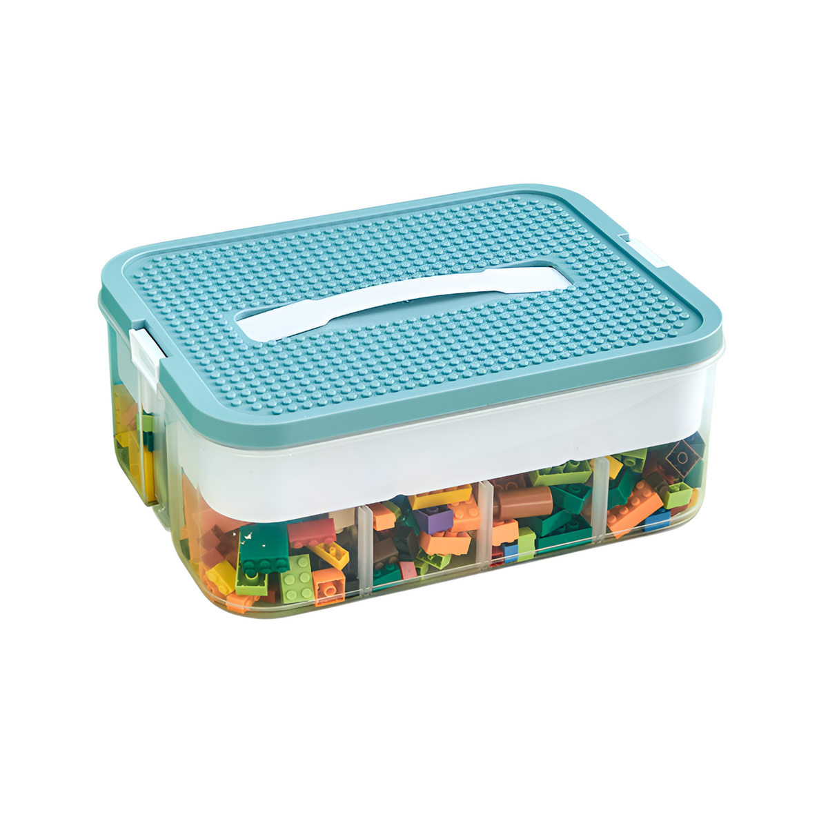 Household building block storage box layered stackable Lego storage box children's toy parts desktop