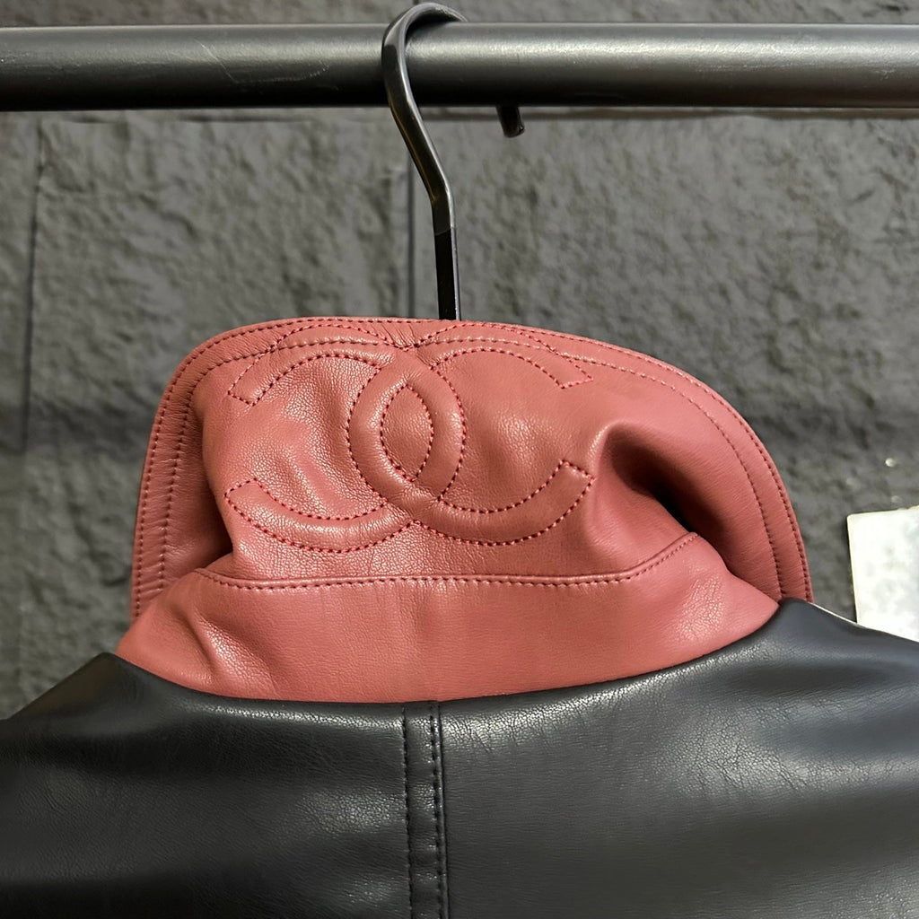 Black and Red Leather Women's JacketsXC052026092001