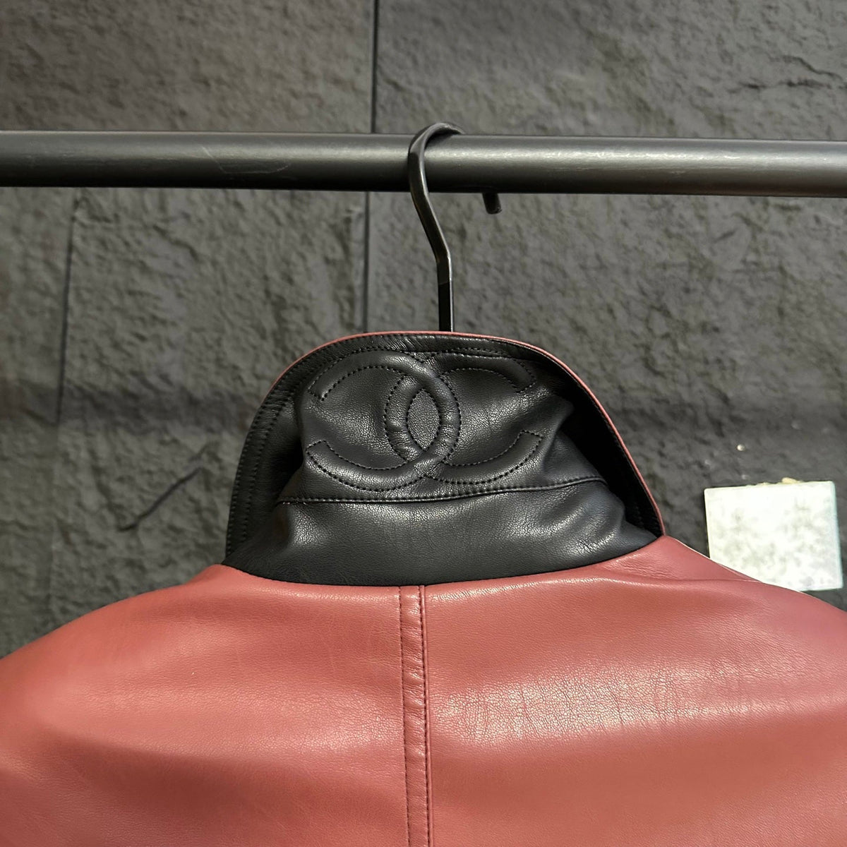 Black and Red Leather Women's JacketsXC052026092001